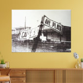 Toile Panneau de rue noir et blanc (Insitu(Salon))
