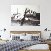 Toile Panneau de rue noir et blanc (Insitu(Chambre))