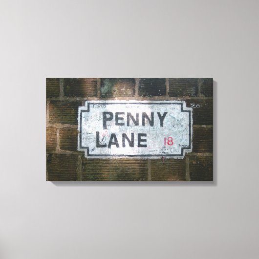 Toile Panneau de rue Penny Lane (Recto)
