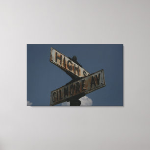 Toile Panneau de rue vintage