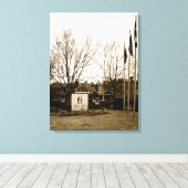 Toile Panneau d'entrée et vue Lodge (Insitu (Plancher de Bois))