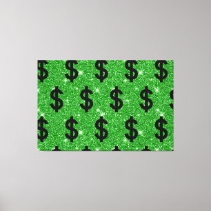 Toile Panneau Dollar Noir Argent Entrepreneur Wall Stree