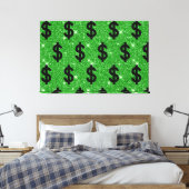 Toile Panneau Dollar Noir Argent Entrepreneur Wall Stree (Insitu(Chambre))