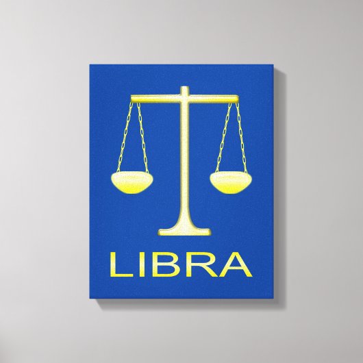 Toile Panneau étoile Balance dorée de Libra (Recto)