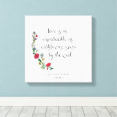 Toile Panneau Mariage de la couronne de fleurs, Citation (Insitu (Plancher de Bois))