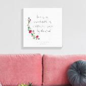 Toile Panneau Mariage de la couronne de fleurs, Citation (Insitu(Salon))