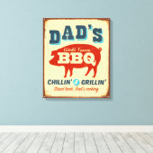 Toile Panneau métallique vintage - BBQ papa (Insitu (Plancher de Bois))