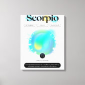 Toile Panneau moderne Zodiac Scorpio Quote d'eau Élément (Recto)