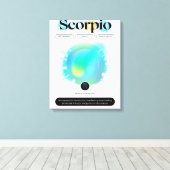 Toile Panneau moderne Zodiac Scorpio Quote d'eau Élément (Insitu (Plancher de Bois))