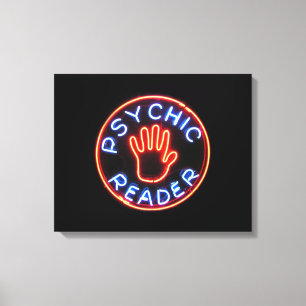Toile Panneau Neon du lecteur psychique