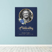Toile Panneau photo Blue Gold Floral Funeral Welcome (Insitu (Plancher de Bois))