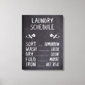 Toile Panneau Programme de blanchisserie (Recto)