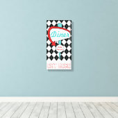 Toile Panneau Retro Diner Kitchen Wall Art (Insitu (Plancher de Bois))