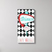 Toile Panneau Retro Diner Kitchen Wall Art (Recto)