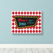 Toile Panneau Retro Mom's Diner (Insitu (Plancher de Bois))