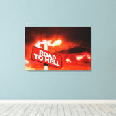 Toile Panneau Route vers l'enfer (Insitu (Plancher de Bois))