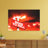 Toile Panneau Route vers l'enfer (Insitu(Salon))