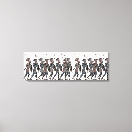 Toile Panoply- Des piquets grecs anciens en mouvement (Recto)