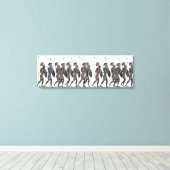 Toile Panoply- Des piquets grecs anciens en mouvement (Insitu (Plancher de Bois))