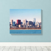 Toile Panorama de l'horizon de Chicago (Insitu (Plancher de Bois))