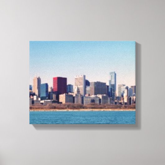 Toile Panorama de l'horizon de Chicago (Recto)