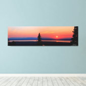 Toile Panorama du coucher de soleil sur Eagle River, Ala (Insitu (Plancher de Bois))