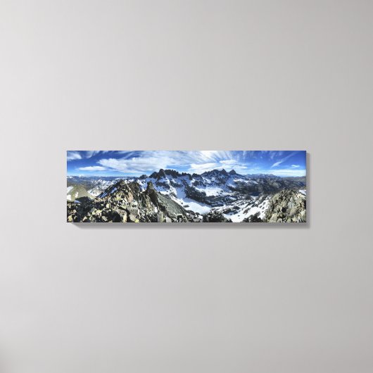 Toile Panorama sur les Minarets et le lac Iceberg - Sier (Recto)