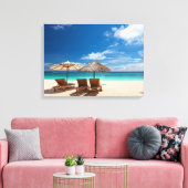 Toile Panorama tropical sur la plage (Insitu(Salon))