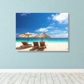 Toile Panorama tropical sur la plage (Insitu (Plancher de Bois))