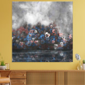 Toile "Pansies In The Mist" 40" x 40" (Insitu(Salon))