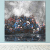 Toile "Pansies In The Mist" 40" x 40" (Insitu (Plancher de Bois))