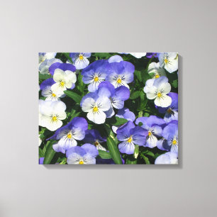 Toile Pansies violettes Jardin Floral
