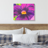 Toile Pansy Violet Fleur Closeuse Dessin Art original (Insitu(Chambre))