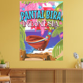 Toile Pantai Bira Indonésie affiche voyage (Insitu(Salon))