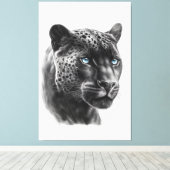 Toile Panthère noire - dessin au crayon (Insitu (Plancher de Bois))