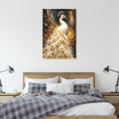 Toile Paon Blanc d'Éternité | Édition Limitée (Insitu(Chambre))