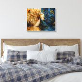 Toile Paons blancs et bleus élégants (Insitu(Chambre))