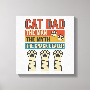 Toile Papa Chat Le Fournisseur de Snacks Chemise Vintage