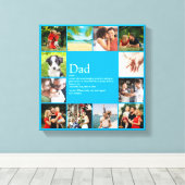 Toile Papa Daddy Father Papa Définition 12 Photo Bleu Ci (Insitu (Plancher de Bois))