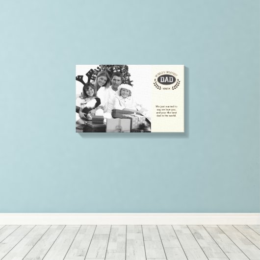 Toile Papa le plus grand du monde (Insitu (Plancher de Bois))