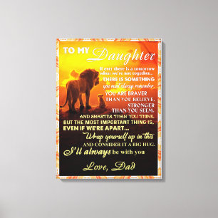 Toile Papa Lion - Cadeau pour votre fille Lion