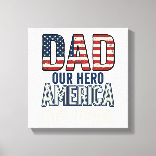 Toile Papa patriotique notre héros conception de chemise