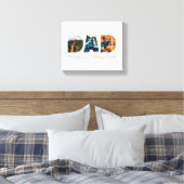 Toile Papa Photo Collage | Cadeau de Fête des pères | 3 (Insitu(Chambre))