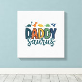 Toile Papa Saurus Mignon Dinosaure Papa Conception de Ve (Insitu (Plancher de Bois))