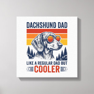 Toile Papa teckel comme un papa normal mais t-shirt plus
