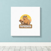 Toile PAPABARA Conception vectorielle de papa capybara r (Insitu (Plancher de Bois))