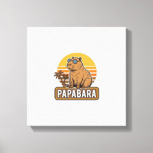Toile PAPABARA Conception vectorielle de papa capybara r