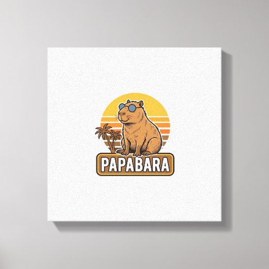 Toile PAPABARA Conception vectorielle de papa capybara r (Recto)