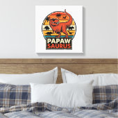 Toile Papawsaurus Rétro Dinosaure Coucher de Soleil Vect (Insitu(Chambre))