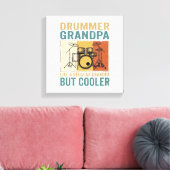 Toile Papi Batteur Comme un Papi Normal Mais Plus Cool (Insitu(Salon))